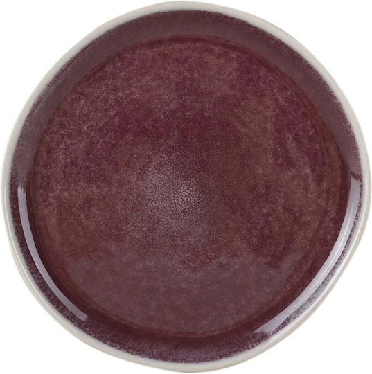 Domoletti Ceramic Purple Dessert Plate With Diameter 20.3cm