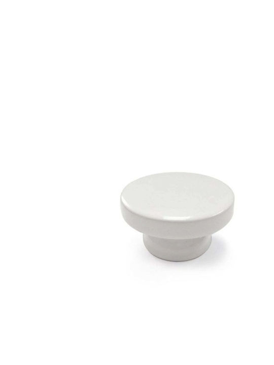 Domoletti Πόμολο Επίπλου από Μέταλλο White Φ38mm
