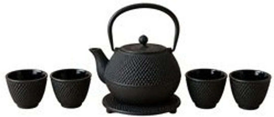 Yermos Чайник Чугунен Черен 1200ml