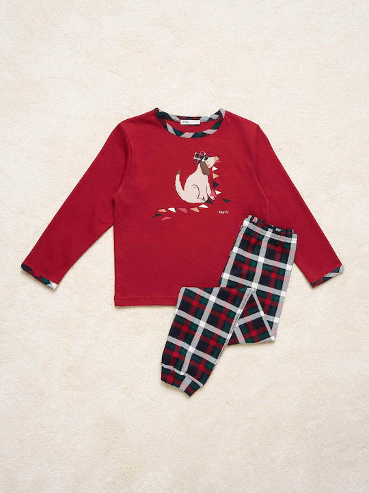 Vamp Winter-Kinderpyjama Rot