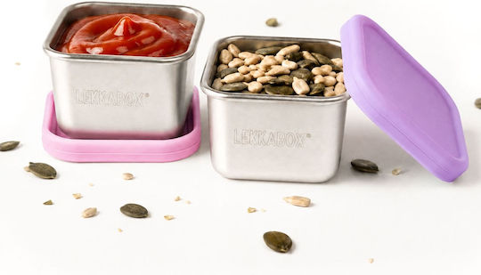 Lekkabox Set Recipiente Pentru Alimente Inox Lila 2 Bucăți