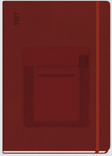 The Writing Fields Plus Ημερήσια Ατζέντα B5 2027 Μπορντό 17x25εκ.