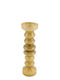 Zen Collection Свещник Стъклен в Бежов Цвят 10.5x34x10.5см