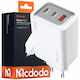 Mcdodo Φορτιστής Χωρίς Καλώδιο με Θύρα USB-A και 2 Θύρες USB-C 100W Power Delivery Λευκός (CH-0120)