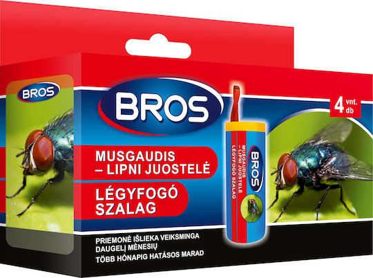 Bros Capcană Pentru Muște Cu Suprafață Adezivă 4 Bucăți