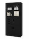 Bookcase Black Ral 9005 90x40x185cm