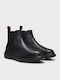 Black Leather Chelsea Boots