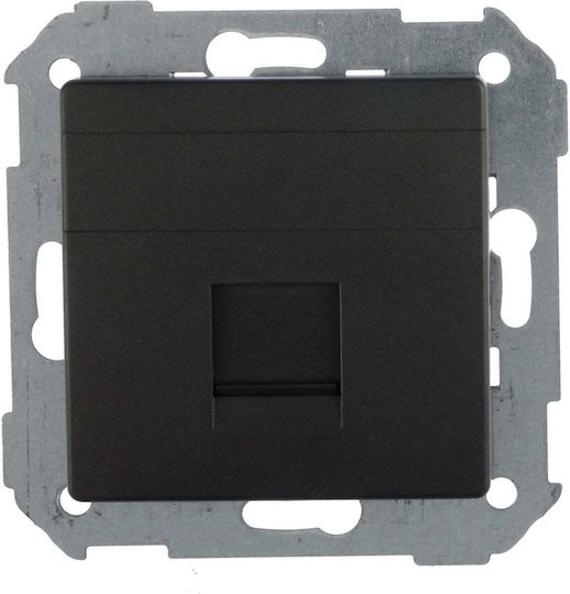 Kontakt-Simon Μονή Πρίζα Δικτύου RJ45 σε Γκρι Χρώμα 82005-38