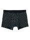 Men's Green Boxer Printed