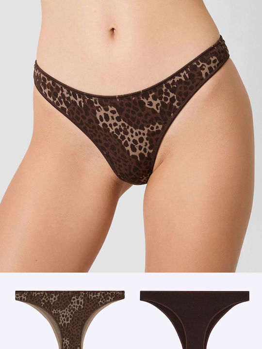 Minerva Slip de damă Invisible Brazil 2Pack Făr...
