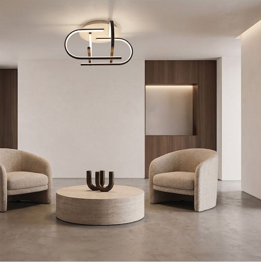 Zambelis Lights Plafonieră de Tavan 53 cm Neagră cu LED Integrat