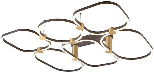 Zambelis Lights Plafonieră de Tavan 90.5 cm Neagră cu LED Integrat