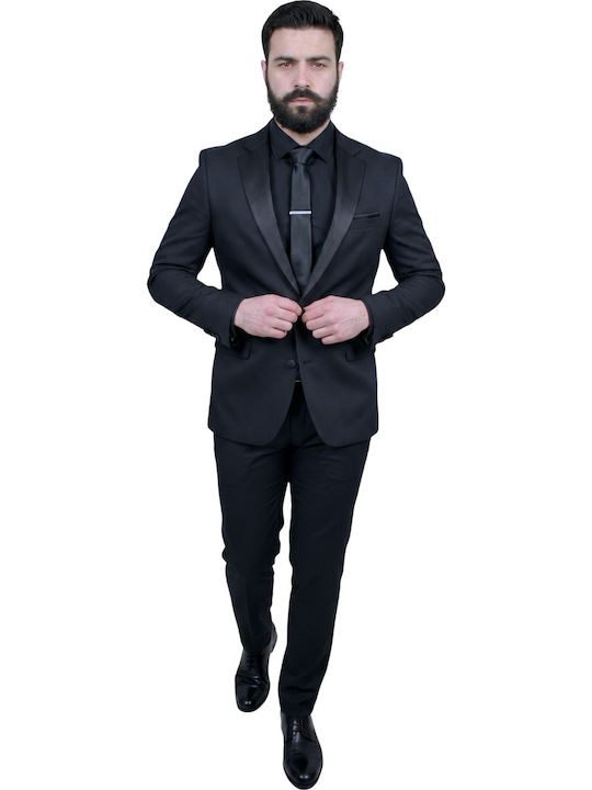 Men's Groom's Suit Blue Black