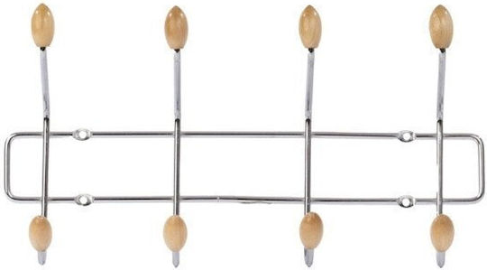 Domoletti Wandhalterung 4 Haken Silber