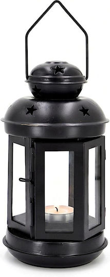 Koopman Felinar Metalic Tabletop Negru 12x10x20 cm