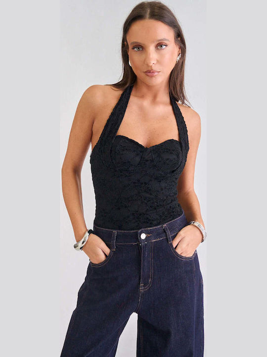 Damen-Bodysuit Velvet mit Spitze & Verstärkung ...