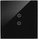 Kontakt-Simon Recessed Touch Wall Switch One-Way with Frame Black