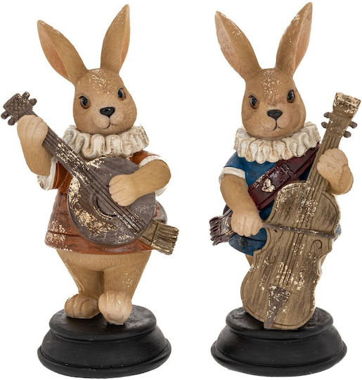 Rabbits Musical Instruments Polyresin 14 5x5x15cm 2 Designs