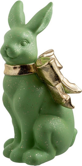 Polyester Green Rabbit Gold Bow 12.3x10.6x20.8cm