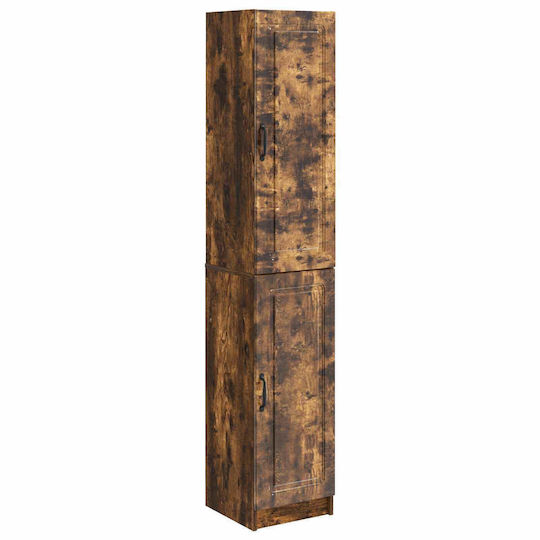 vidaXL vidaXL Wall Hung Bathroom Column Cabinet W33xD34.5xH87cm Brown