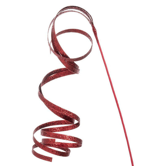 Iliadis Weihnachtskranz Dekoratives Zweigstelle Länge 50cm Glitzer Burgundisch