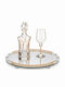 Hochzeitsgläser Glas / Kristall mit Spiegel Gold Set-0790