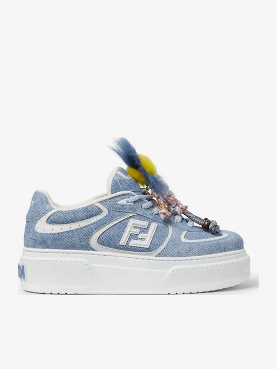 Fendi Match Платформи Сникърси Светлосини