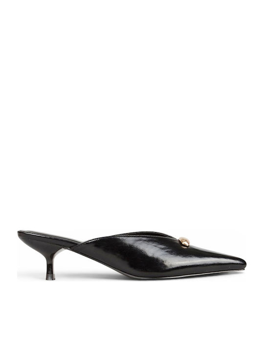 Mules With Heel In Black Colour