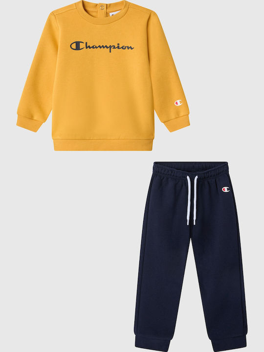Champion Παιδικό Σετ Φόρμας Με ζακέτα Saffron/navy