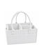 White Baby Organizer Portable Diaper Cosmetics Felt 33x22x18cm
