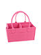 Pink Baby Organizer Φορητός Οργανωτής Πάνας Καλλυντικών Τσόχα 33x22x18εκ