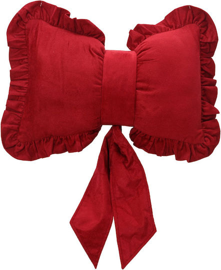 Christmas Decorative Pillow Bow Red 30cm X 50cm