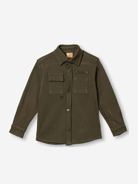 Kinderhemd Langärmelig Khaki