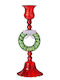 Butlers Glas-Kerzenhalter in Rot 9 x 2 cm