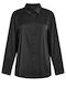 Celestino Damenhemden Satin Monochrom Schwarz