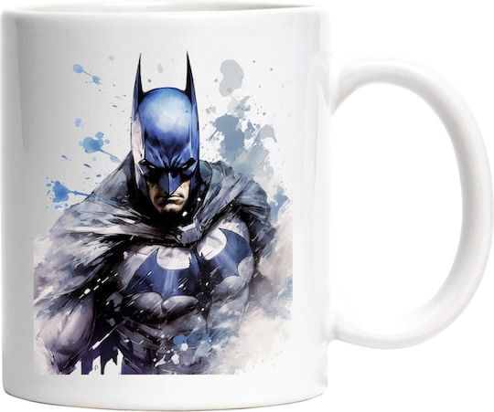 Batman, Supereroi, DC, Costum, Liliac, Personaj Fictiv, SF Cană Ceramică Albă 330ml (Personalizat)