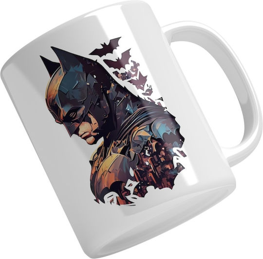 Batman, Personaj Fictiv Supererou, Desene Animate, Marvel, DC Cană Ceramică Albă 330ml (Personalizat)