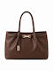 Braune Damen-Schultertasche