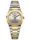 Ultra Thin 28mm Battery-Powered Women's Watch with Stainless Steel Bracelet