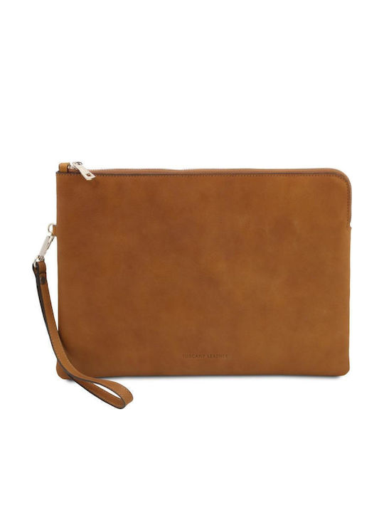 Tuscany Leather Beige Leather Men's Handbag