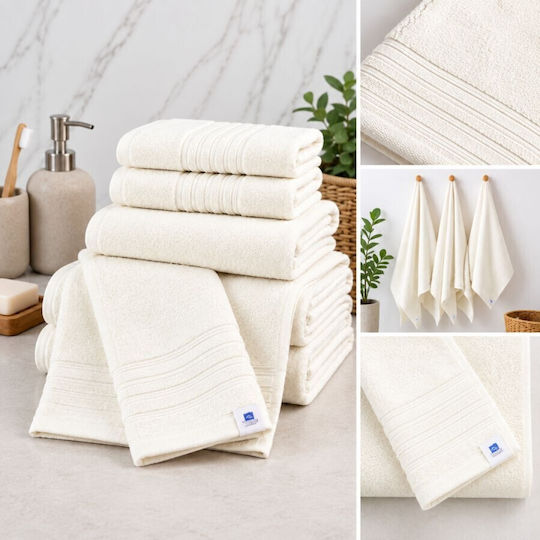 Pucioasa Prosop Hotelier Pentru Față 90x50 cm Alb, Cu Greutatea de 600 gsm