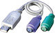 Value 12.99.1075 USB-A-Stecker auf 2x PS/2-Buchse Konverter, Grau