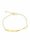 Senzio Belibasakis Kids Gold ID Bracelet 9K with Cross