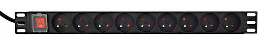 Gembird Rack-Steckdosenleiste EG-PDU-9F2F 10 Stück