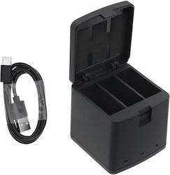 Зарядно устройство за батерии за камера с три пластини GoPro 9 10 11 12 USB-C Cameron Sino