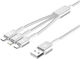 Καλωδιο Usb Mtk 3 1 Micro Usb-iphone-type C 3.4a 18w 1m Λευκο 463.053747