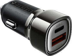 Acefast Φορτιστής Αυτοκινήτου με Θύρες 1xUSB-A 1xType-C