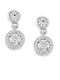 Miro Designers Women's Silver Earrings with White Zircons Mrw10168s