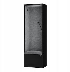 Jan Nowak Cabină Acustică Sally Mentalbox 600 Mm Corp Negru Scaun Gri