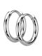 Jt Steel Hoop Earrings 2.5mm Unisex Silver